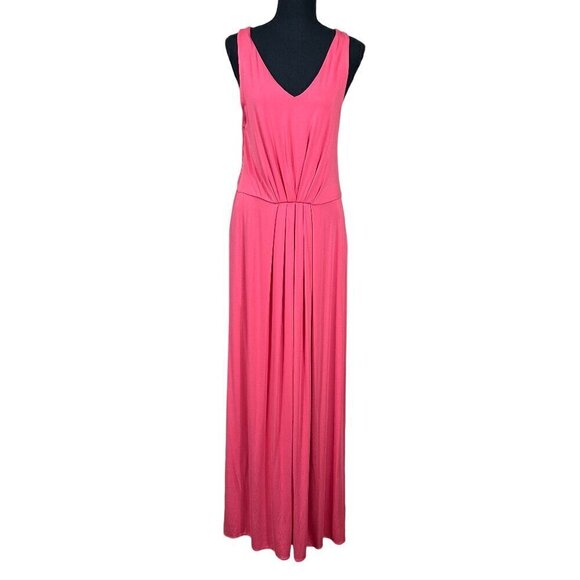 Cynthia Rowley Pink Long Maxi Pockets Sleeveless Dress Size L - Picture 1 of 10
